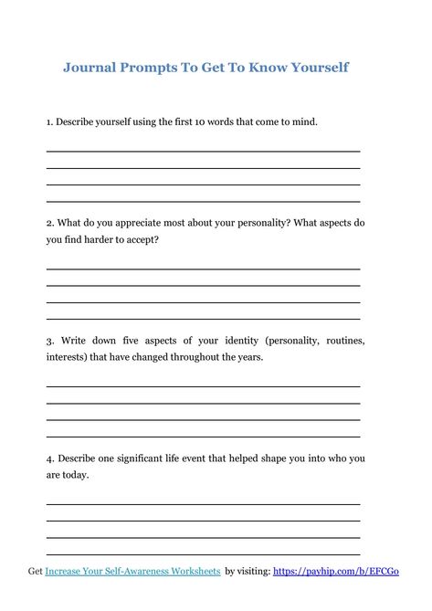 Fun Therapy Activities For Teens, Confidence Worksheet, Emotional Journal, Journal Prompts Printable, Journal Prompts For Mental Health, Life Coaching Worksheets, Coaching Worksheets, Play Therapy Activities, Blocked Energy