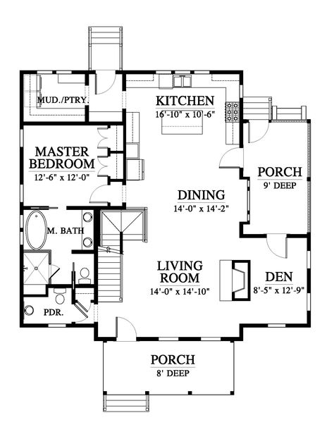 Beach House Layout Floor Plans, Beach Cottage Floor Plans, Creole Cottage House Plans, Beach House Blueprints, Downhill House, Beach House Floor Plan, Cottage Floorplan, Cottage Blueprints, Beach Cottage House Plans