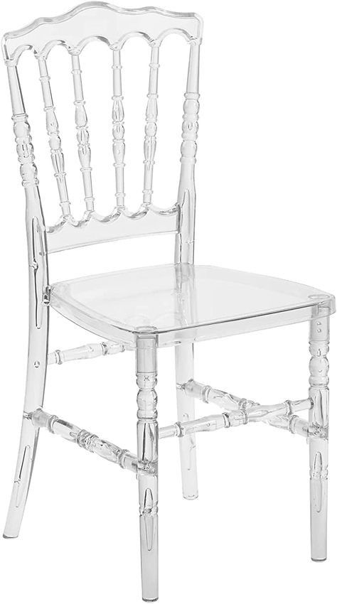 Napoleon Chair, Transparent Chair, Clear Chairs, Acrylic Chair, Stackable Dining Chairs, Crystal Ice, Chiavari Chairs, Stacking Chairs, Beautiful Chair