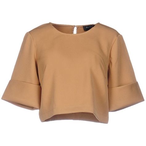 The Fifth Blouse ($37) ❤ liked on Polyvore featuring tops, blouses, crop top, blusas, cropped, camel, short-sleeve blouse, crop blouse, round collar blouse and beige crop top Chic Outfits Edgy, Beige Crop Top, Round Collar Shirt, Beige Crop Tops, Fur Dress, Beige Blouse, Beige Shirt, Beige Top, Women Blouse