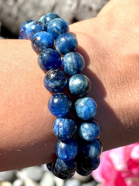 Rare Blue Kyanite Bracelets, Natural Crystals, Jewelry Gifts, Throat Chakra, Alignment, High Vibes, Peace, Energy Cleansing & Communication - Etsy Canada Kyanite Bracelet, Natural Pain Relievers, Chakra Alignment, Energy Cleansing, Kyanite Crystal, Silicate Minerals, Crystals Jewelry, Energy Cleanse, High Vibes