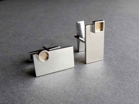 Designer Cufflinks, Mens Cufflinks, Der Gentleman, Engraved Cufflinks, Minimalist Jewellery, Handmade Silver Jewellery, The Guild, Vintage Mens Fashion, Gold Cufflinks