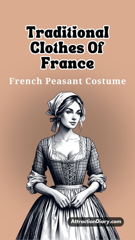 Traditional Clothes of France: The French Peasant Costume Ancient French Clothing, French Folk Costume, Traditional French Clothing Women, French Cultural Clothing, France Traditional Clothing, France Traditional Dress, French Traditional Clothing, French Traditional Dress, Traditional French Clothing