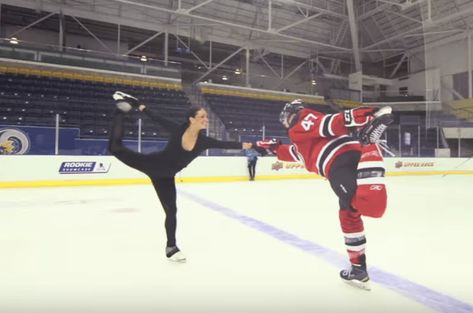 Skater Couple, Ice Hockey Players, Figure Skaters, Ice Skaters, Ice Dance, Nhl Players, Hockey Player, Compare And Contrast, Montreal Canadiens