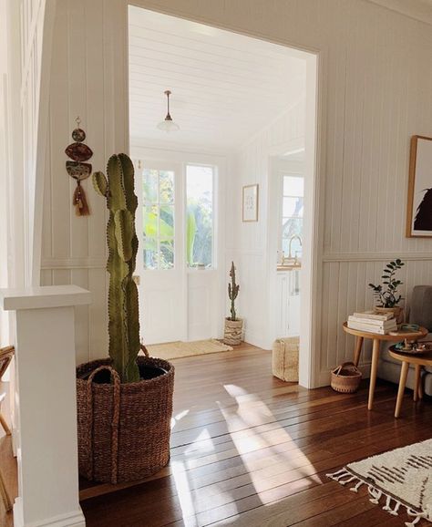 California Bungalow Interior, Courtney Adamo, Name A Better Duo, Bungalow Interior, House Entry, Paneled Walls, Mud Room Entry, Sun Day, Floor Boards