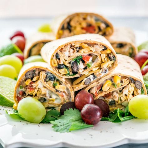 Southwestern Chicken Wrap, Fajita Wraps, Chicken Fajita Wraps, Easy Lettuce Wraps, Southwestern Chicken, Jo Cooks, Chicken Wrap, Breakfast Wraps, Veggie Wraps