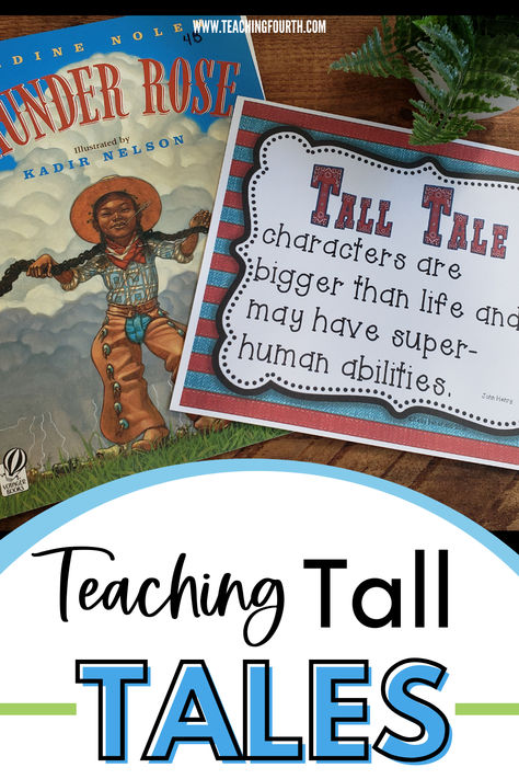 Teaching reading with Tall Tales can be a lot of fun for your upper elementary students. Find activities and ideas for using tall tales in your 3rd, 4th, or 5th grade classroom. Tall Tales Art Project, Teaching Tall Tales, Tall Tales Activities, Teacher Welcome Letters, Fifth Grade Reading, Fourth Grade Reading, Reading Posters, Books And Activities, Classroom Transformation