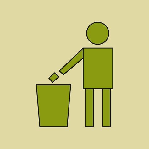 Litter environment icon design element v... | Free Vector #Freepik #freevector #no-littering #waste-disposal #garbage #waste Litter Bin, Recycle Symbol, Free Icon Set, Recycle Bin, Free Characters, Drawing Activities, Free Vectors, Free Illustrations, Logo Icons