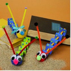 Turn an ordinary pencil into a crafty masterpiece and watch the smiles on all the kids' faces. Worm Crafts, Pencil Craft, Caterpillar Craft, Pencil Crafts, Monthly Crafts, Pipe Cleaner Crafts, Back To School Crafts, Animal Crafts For Kids, Family Crafts