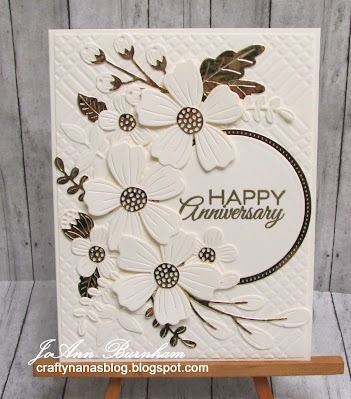 Crafty Nana's Blog: 2024 Spellbinders Be Bold Blooms, Be Bold Blooms, Anniversary Cards Handmade, Gray Granite, Happy Birthday Vintage, Happy Anniversary Cards, Paint Texture, Wedding Cards Handmade, Card Anniversary