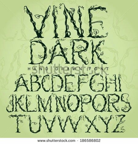 Font Vine Letters, Vine Font, Letters S, Sign Lettering, Hand Drawn Fonts, Font Calligraphy, Font Alphabet, Hand Lettering Alphabet, Little Shop Of Horrors