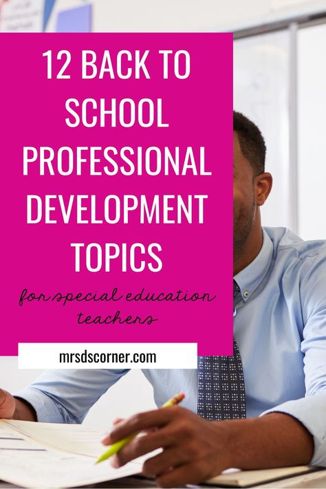 Professional Development is an important part of any teacher’s job. It helps you stay up to date on current teaching strategies and methods while also allowing you to learn new skills that can help you be a better teacher. But not all professional development is designed for special education teachers. If you are looking for professional development topics designed specifically for special education teachers that can be implemented in your classroom, here’s a list of 12 topics to choose from. Professional Development For Teachers Early Childhood, Preschool Teacher Training Topics, Teacher Pd Ideas, Special Education Director, Professional Growth Plan, Good Essay Topics, Elementary Special Education, School Tricks, Principal Ideas