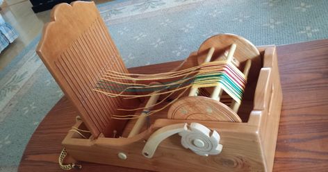 This is a Jonathan K. Seidel handmade cherry tape loom that I received for Christmas.  Jonathan lives in Pennsylvania, and he made this ... Inkle Weaving, Box Tape, Rigid Heddle Weaving, Tablet Weaving, Living History, Handmade Wood, Diy Tools, Textile Art, 18th Century