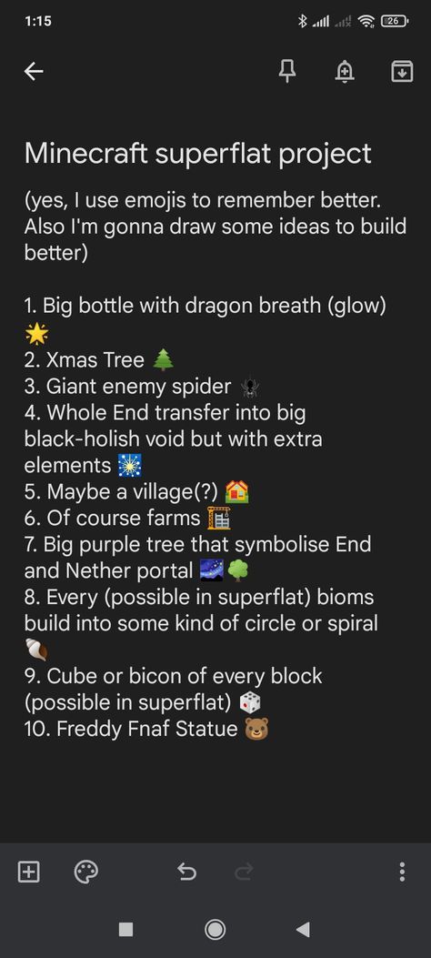 I'm gonna build some shit in survival superflat world and I always give up. This time I wanna have some plan Minecraft Superflat World Ideas, World Ideas, Mc Wallpaper, Superflat, Dragons Breath, Big Bottle, Purple Trees, Minecraft Designs, Some Ideas