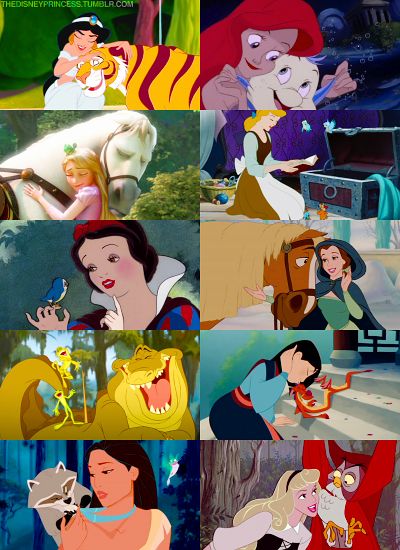 Disney Princess + animal friends Disney Princesses And Princes, All Disney Princesses, Art Disney, Disney Life, Disney Lover, Disney Fun, Disney And Dreamworks, Disney Girls, Disney Pictures