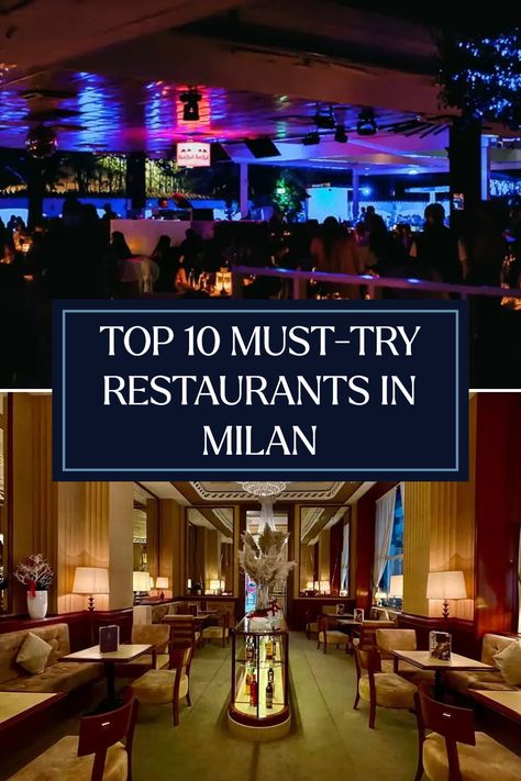 Milan is not just a fashion capital; it's also a paradise for food lovers! Explore our list of the top 10 must-visit restaurants in 2024. From iconic places like Savini Milano 1867, where tradition meets culinary art, to trendy spots like The Beach Club that offer a vibrant dining experience. Get inspired to savor the best of Italian cuisine while indulging in this city’s diverse dining culture. Whether you prefer rustic trattorias or lavish Michelin-starred experiences, your next culinary adventure awaits. Best Places To Eat In Milan, Milano Restaurant, Restaurants In Milan, Milan Restaurants, Top 10 Restaurants, Galleria Vittorio Emanuele Ii, The Beach Club, Italian Favorites, Romantic Restaurant