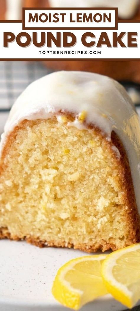 The Lemon Pound Cake is super moist, best, easy, and flavorful. It is soaked with sweet lemon syrup and topped with amazing lemon cream cheese frosting. Moist Lemon Pound Cake, Delicious Lemon Desserts, Cream Cheese Pound Cake Recipe, Buttermilk Pound Cake, Lemon Pound Cake Recipe, Lemon Cream Cheese Frosting, Lemon Cream Cheese, Lemon Syrup, Cream Cheese Pound Cake