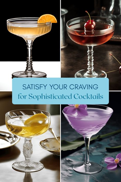 Discover a collection of luxurious and well-balanced cocktails including Martini, Manhattan, Cosmopolitan and more, perfect for your next gathering. Elderflower Martini, Cocktails Martini, Cocktail Mixology, Sweet Cocktails, Almond Flavor, Vermouth, Ginger Ale, Cranberry Juice, Classic Cocktails