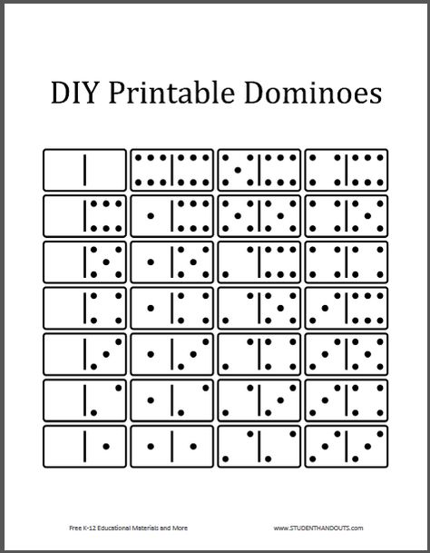 Free Printable Dominoes Game Pieces (PDF File) Dominoes Math Games, Homeschool Guide, Free Games For Kids, Math Center Games, Domino Games, File Folder Games, Folder Games, Math Center Activities, Childrens Games