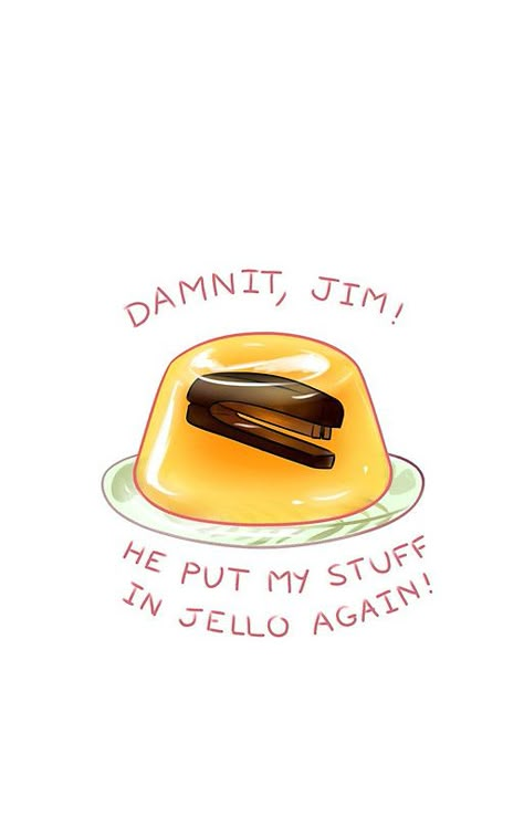 stapler in jello Office Birthday Party, The Office Stickers, Office Jokes, Sarah Bernhardt, The Office Show, Office Tv, Office Memes, Office Wallpaper, Office Birthday