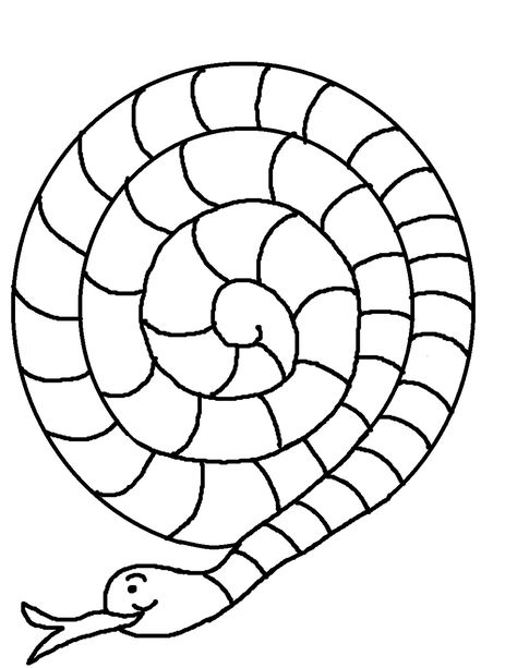 Spiral Snake Craft, Spiral Snake, Snake Crafts, Pikachu Coloring Page, Snake Coloring Pages, Bird Coloring Pages, Coloring Page Ideas, Apple Coloring, Printable Activities For Kids