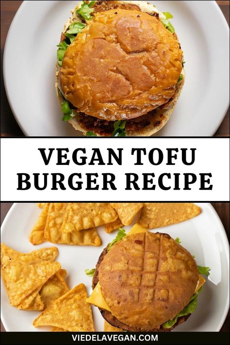 Delicious Vegan Tofu Burger Recipe - Easy & Healthy Plant-Based Tempeh Burger Recipe, Vegan Tofu Burger, Vegan Patties Recipe, Tofu Burgers Patties, Tofu Burger Recipe, Tofu Patties, Tempeh Burger, Vegan Burger Patties, Veggie Protein