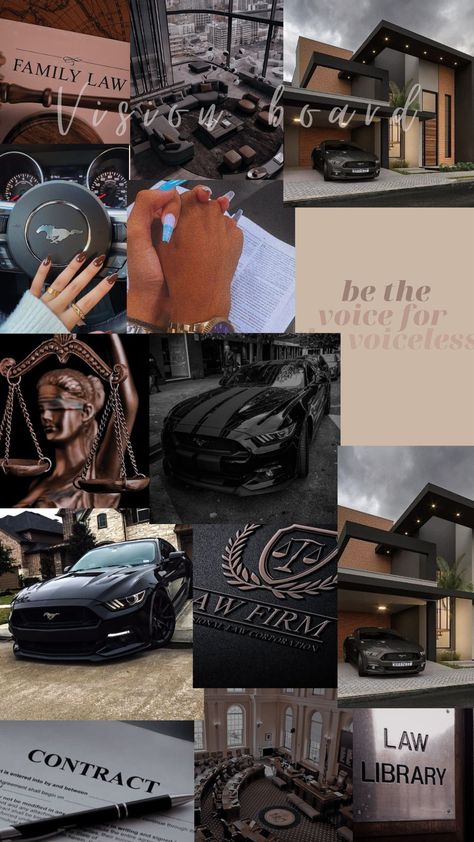 Vision board, law, mustang gt 500 Vision Board Pictures Lawyer, 2024 Vision Board Lawyer, Wallpaper For Future Lawyer, Paralegal Wallpaper, Real Estate Lawyer Aesthetic, Lawyer Vision Board Wallpaper, Vision Board Ideas Lawyer, Lawyer Collage Wallpaper, Attorney Vision Board