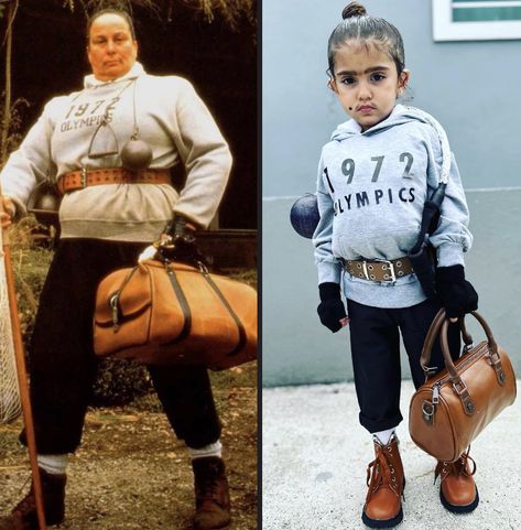 Halloween Costume Idea For Girls Mrs Trunchbull Costume, Miss Trunchbull Costume, Trunchbull Costume, Funny Movie Costumes, Mrs Trunchbull, Wonka Costume, Miss Trunchbull, Willy Wonka Costume, Elegant Halloween