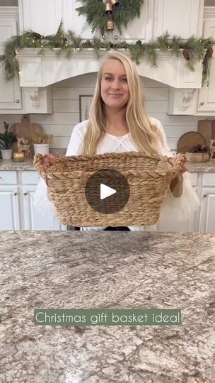 1.6M views · 8.2K reactions | Christmas gift basket idea! I love giving gift baskets for Christmas because you can cus | Morgan Winton | Morgan Winton · Original audio Basket Christmas Decorations, Family Christmas Basket Ideas, Christmas Gift Basket Ideas For Families, Christmas Basket Gift Ideas Family, Cute Basket Ideas, Christmas Basket Decor, Christmas Tree In A Basket, Gift Basket Ideas For Christmas, Christmas Basket Ideas