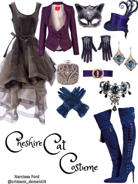 Chesire Cat Inspired Outfit, Cheshire Cat Outfits, Alice In Wonderland Costume Ideas Diy Cheshire Cat, Cheshire Cat Outfit Aesthetic, The Cheshire Cat Costume, Alice In Wonderland Costume Cheshire Cat, Cheshire Cat Aesthetic Outfit, Chesire Cat Outfits, Chesire Cat Halloween Costumes