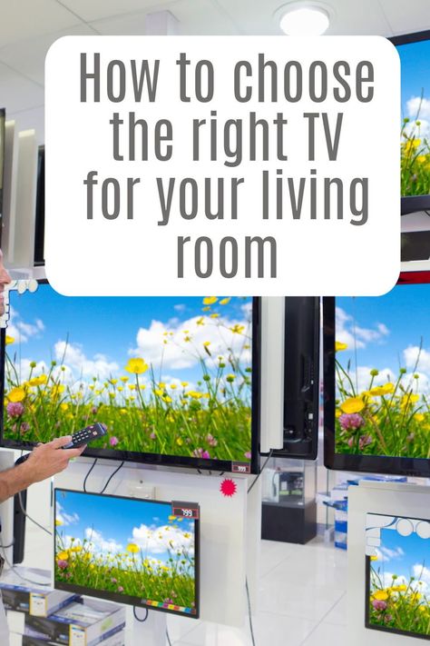 How to choose the right TV for your living room. Choosing a television can be tricky here are my top tips to help it work for you and match your decor too. Tv Size, Gorgeous Interiors, Primary Bedroom, Modern Tv, Family Entertainment, Minimalist Living, Interior Trend, Room Dimensions, A Tv