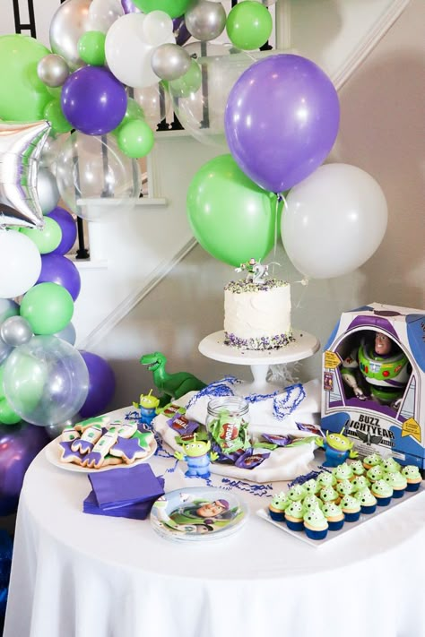 Buzz Light Year 3rd Birthday Party, Neutral Buzz Lightyear Party, Three Year Old Buzz Lightyear Party, Buzzlighter Birthday Party, Two Year Old Buzz Lightyear Party, Buzz Lightyear Themed Birthday Party, Buzz Lightyear 1st Birthday Party, 3rd Birthday Buzz Lightyear, Buzz Lightyear Birthday Party 3