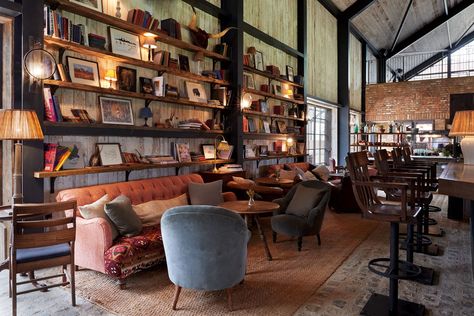 Soho Farmhouse - Picture gallery Soho Farmhouse Interiors, Soho Cafe, Michaelis Boyd, Farmhouse Cafe, Bar Deco, Farmhouse Pictures, Soho Farmhouse, Cafe Seating, Farmhouse Renovation