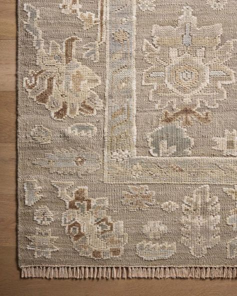 MAA-05 PEBBLE / MULTI | Loloi Rugs Dining Table Rug, Vintage Medallion, Loloi Rugs, Furniture Trends, Virtual Design, Stain Resistant Fabric, Neutral Palette, Nebraska Furniture Mart, Wool Area Rug