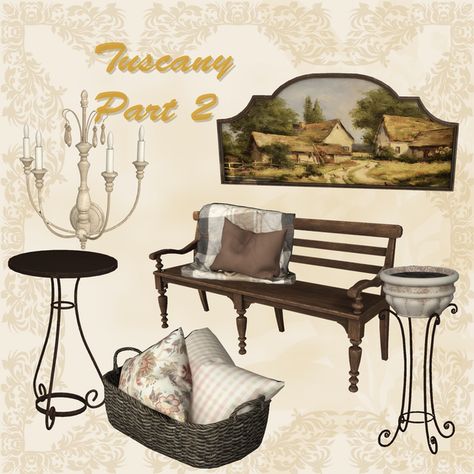 Tuscany Part 2 | Pinkbox AnYe on Patreon Vintage Sims 4 Cc Furniture, Sims4 Cars, Pinkbox Anye, Sims Finds, Sims 4 Cottage, Sims 4 Hair Male, Old Victorian House, Furniture Cc, Pretty Furniture