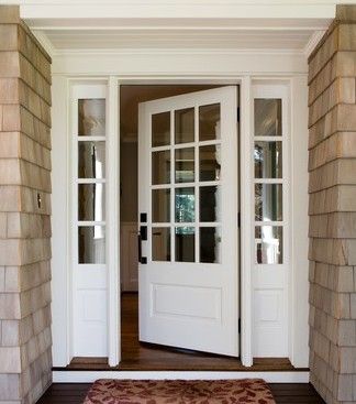 Fiberglass Double Entry Doors, Entry Door Styles, Exterior Door Colors, Fiberglass Front Door, Entry Doors With Glass, Wooden Front Doors, Property Design, Fiberglass Door, Main Door Design