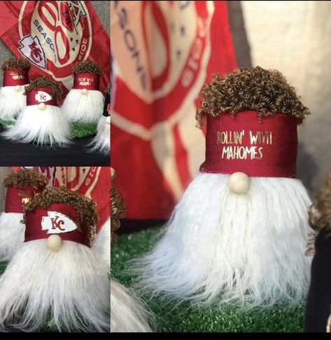 Mahomes Gnome Kansas City Chiefs Patrick Mahomes | Etsy Kansas City Chiefs Diy Ideas, Kc Chiefs Crafts, Kc Chiefs Ornaments Diy, Nfl Gnomes Diy, Kc Chiefs Gnome, Wine Glass Crafts Diy, Chiefs Crafts, Kansas City Chiefs Craft, Easter Basket Themes