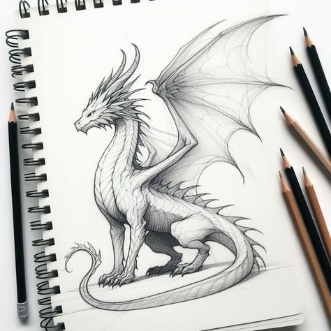 Dragon Drawings Realistic, Drawings Of A Dragon, Pencil Dragon Drawings, Dragon Age Drawing, Dragon Art Drawing Easy, Dragon Face Sketch, Dragon Sketch Ideas, Dragon Body Drawing, Dragon Drawing Sketches Realistic