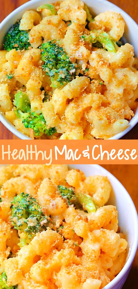 Try this healthy mac and cheese recipe for dinner when you don’t want all the fat and calories in traditional recipes #macandcheese #healthydinner #weightloss #healthyrecipes #recipe #cheese #lowfat #lowcalorie #weightwatchers #healthy #dinner Healthy Broccoli Mac And Cheese, Skinnytaste Mac And Cheese, Mac And Cheese Vegetables, Healthy Mac And Cheese Alternative, Fat Free Lunch Ideas, Clean Eating Mac And Cheese, Mac And Cheese Healthy Recipe, Healthy Max And Cheese, Healthy Bland Meals