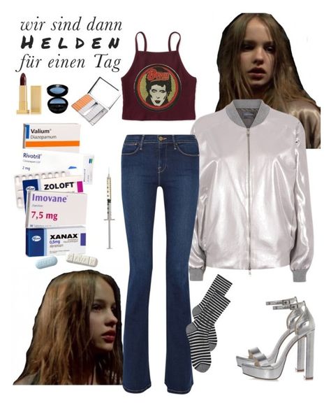 "christiane f // all junkies die alone" by effyinthewoods ❤ liked on Polyvore featuring Uniqlo, Antipodium, Frame Denim, River Island, AÃ©ropostale, Lipstick Queen and Giorgio Armani Virgin Sui Aesthetic Outfit, Christiane F Aesthetic, Christiane F Outfit, Junkies Style, Christiane F, Chritian Girl Style, Deftones Clothes Aesthetics, Thirteen Movie Aesthetic Clothes, Zoo Outfit