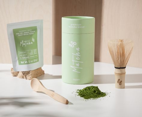 Powder Packaging Design, Matcha Packaging, Powder Supplements, Make Matcha, Powder Packaging, Packaging System, The Matcha, Unique Branding, Photo Packages