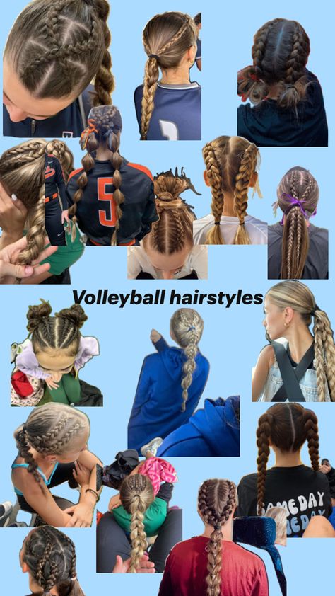 Cute Volleyball Hairstyles, Light Brunette Hair, Preppy Hairstyles, Light Brunette, Sport Hair, Volleyball Pictures, Dance Hairstyles, Game Day Hair, Sports Hairstyles