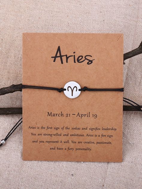 Multicolor Fashionable Collar  Stainless Steel  String Bracelet Embellished   Jewelry Aries Symbol, Fire Signs, String Bracelet, You Are Strong, Friendship Bracelet, Friendship Bracelets, Chakra, Macrame, Angel