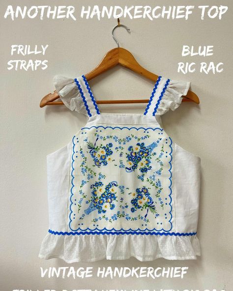 Have A Lovely Evening, Blue Handkerchief, Handkerchief Top, Outfit Primavera, Ric Rac, Girls Dresses Summer, Something Else, Lookbook Outfits, Toddler Fashion