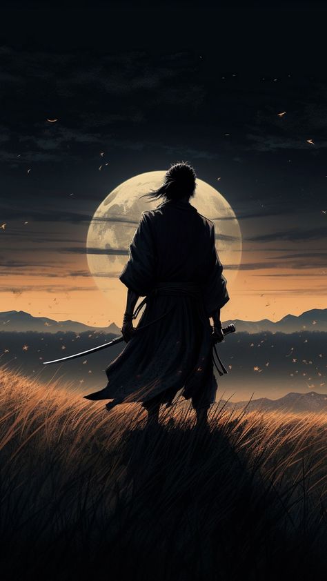 Dark Samurai Wallpaper, Warrior Aesthetic Men, Wallpaper Scenery, Japanese Art Samurai, Aesthetic Pin, Anime Picture Hd, Samurai Wallpaper, Anime Lock Screen Wallpapers, Warriors Wallpaper