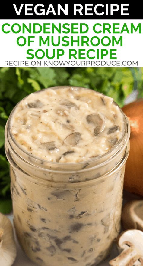 Homemade Cream Of Mushroom Soup, Soup Mushroom, Homemade Cream Of Mushroom, Mushroom Diy, Mushroom Soup Recipe, Recipe Soup, Dairy Free Cream, Mushroom Soup Recipes, Cream Of Mushroom Soup