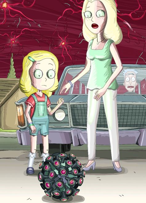 Rick and Morty • Beth and Diane Sanchez Aesthetic Wallpaper Trippy, Diane Sanchez, Morty Aesthetic, Wallpaper Trippy, Green Pc, Rick And Morty Comic, Hd Aesthetic, Rick I Morty, Rick And Morty Characters