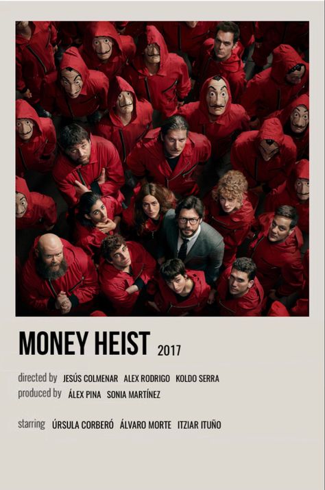 Money Heist Poster, Spanish Series, Character Dynamics, Movie Character Posters, Aesthetic Money, Iconic Movie Posters, Movie Card, Series Poster, Film Posters Minimalist