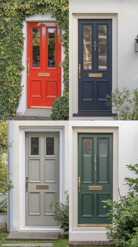 Let's get to know some of the best front door paint colors that are trendy Green Front Door Colors, Best Front Door Paint Colors, Best Front Door Paint, Colorful Front Door, House Doors Colors, Outdoor Paint Colors, Sage Green Paint Color, Front Door Paint, Paint Color Guide