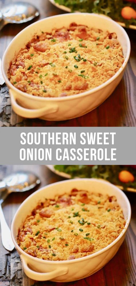 Sweet Onion Casserole, Vidalia Onion Recipes, Onion Casserole, Best Side Dish, Best Thanksgiving Side Dishes, Thanksgiving Food Sides, Thanksgiving Recipes Side Dishes, Thanksgiving Side, Onion Recipes